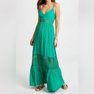 Jack by BB Dakota Kaia Green Lace Maxi Dress
